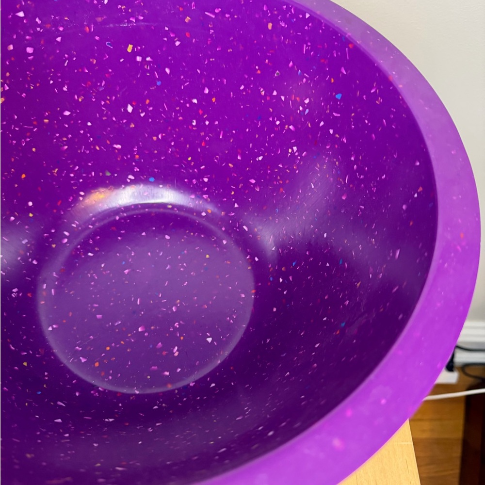 Zak ! Designs bowl purple confetti Large Size 12.5” - Picture 10 of 16
